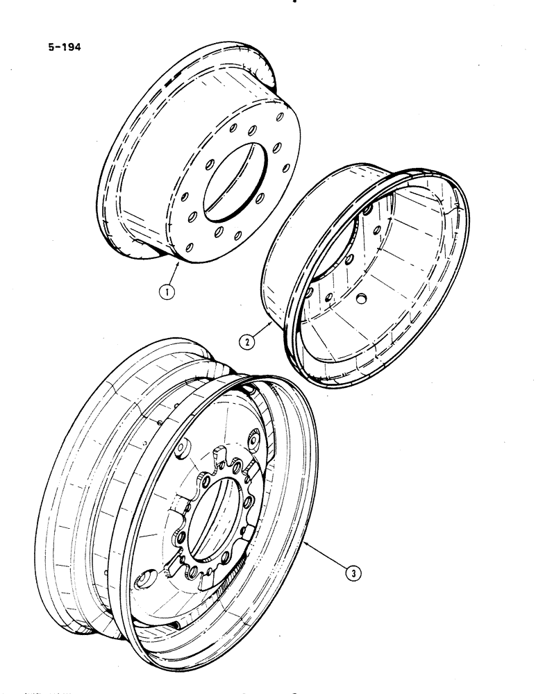 Схема запчастей Case IH 485 - (5-194) - FRONT WHEELS (05) - STEERING