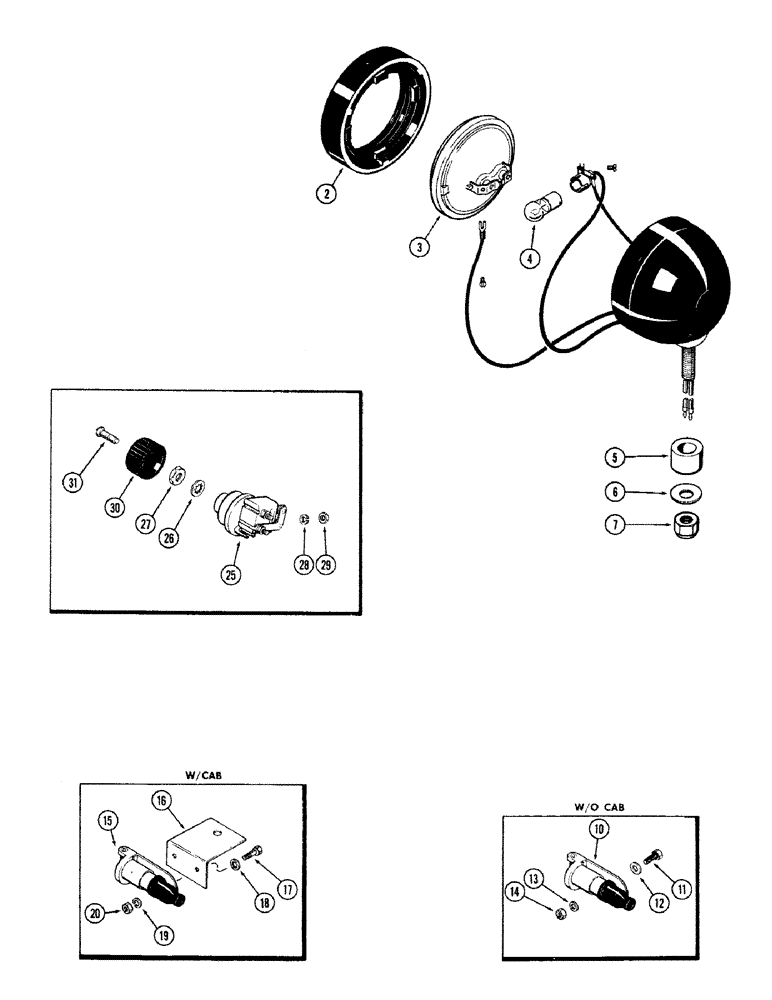 Схема запчастей Case IH 870 - (105A) - TAIL & WIRING LAMP (04) - ELECTRICAL SYSTEMS
