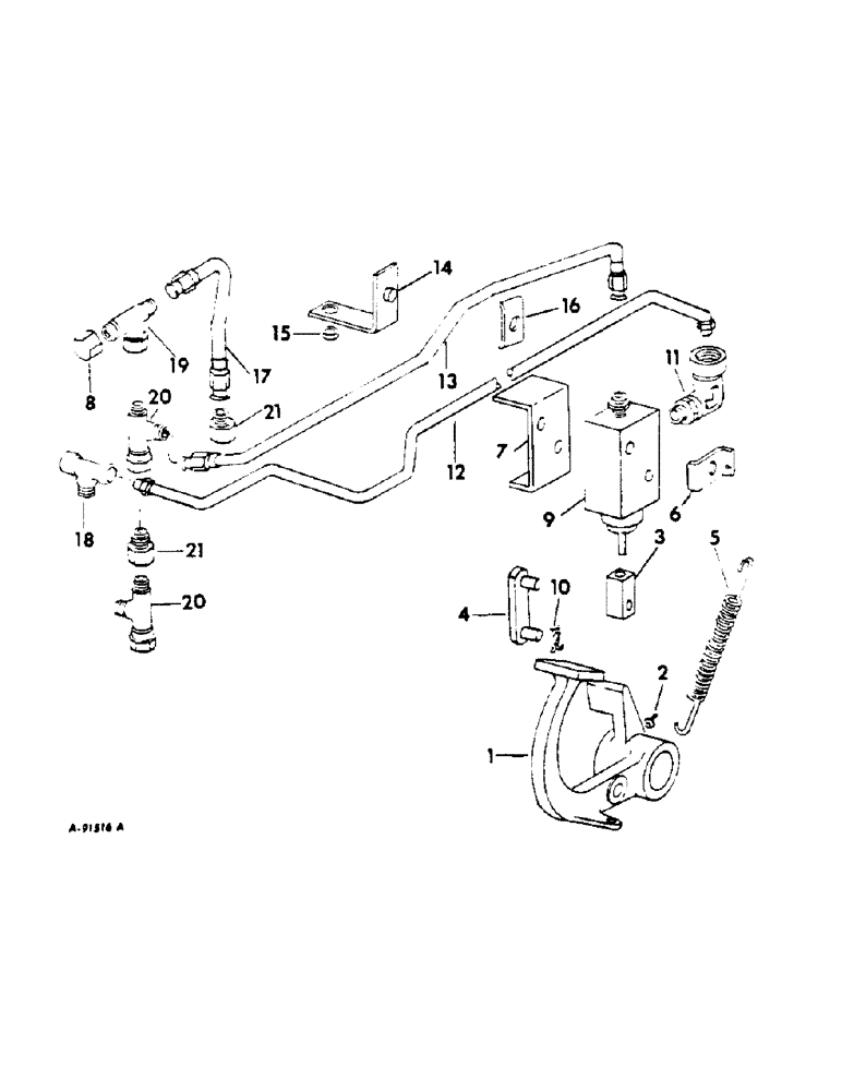 Схема запчастей Case IH 2544 - (H-19) - CONTROLS, DUMP VALVE PEDAL AND CONNECTIONS, INTERNATIONAL 2544 TRACTORS WITH HYDROSTATIC DRIVE Controls