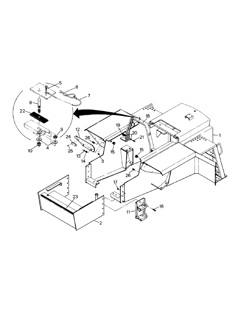 Схема запчастей Case IH KM-280 - (06-01) - FRONT FRAME (12) - FRAME