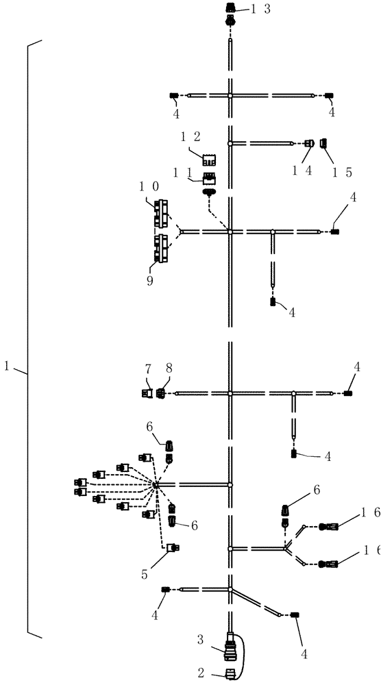Схема запчастей Case IH 800 - (55.100.02) - HARNESS 84178866, PRECISION HOE DRILL ELECTRICAL (55) - ELECTRICAL SYSTEMS
