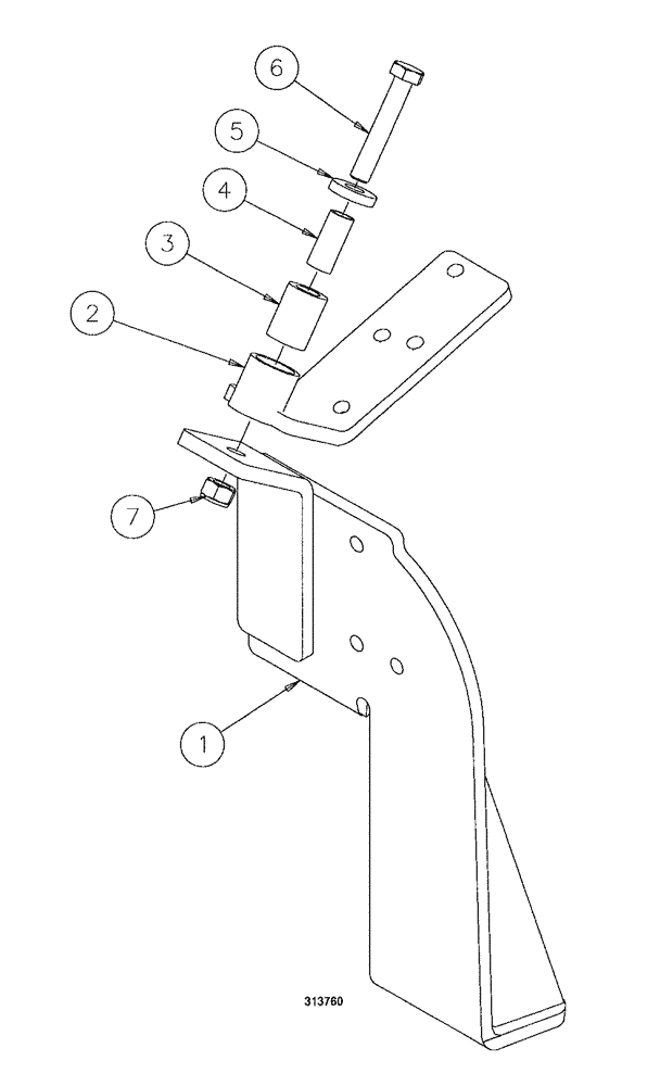 Схема запчастей Case IH SPX3200B - (077) - HOSE PIVOT MOUNT ASSEMBLY, LF, RR (35) - HYDRAULIC SYSTEMS