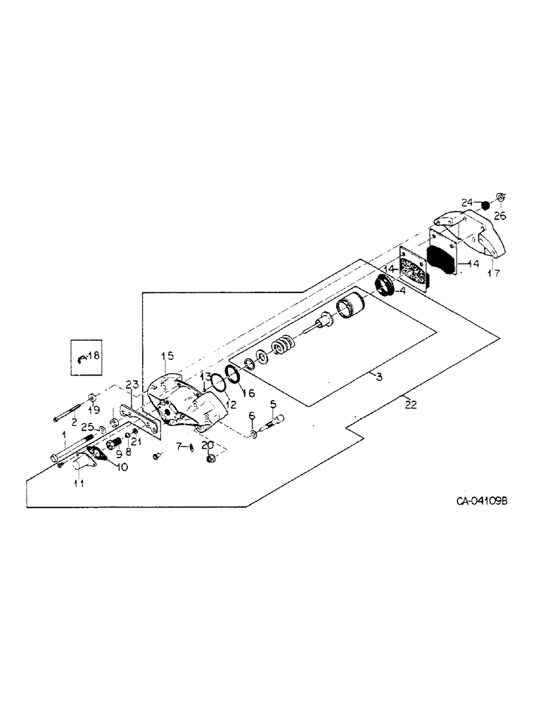 Схема запчастей Case IH 4386 - (04-14) - BRAKES, MASTER BRAKE CALIPER, 4386 TRACTORS WITH SERIAL NO. 1500 AND BELOW, ALL 4366 TRACTORS (5.1) - BRAKES