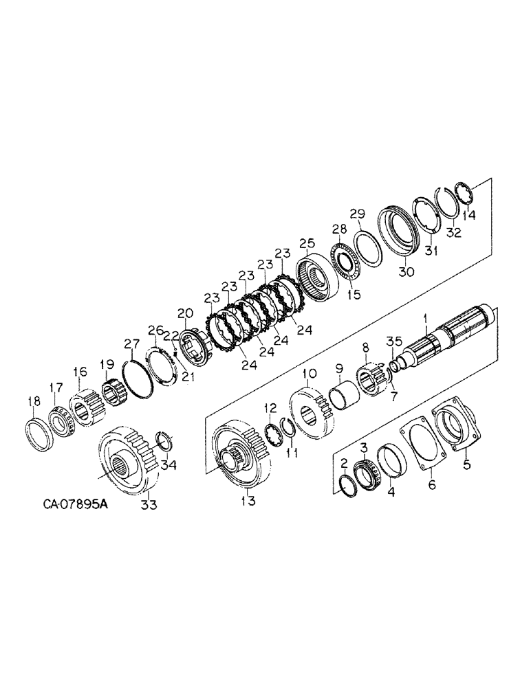 Схема запчастей Case IH 5088 - (07-10) - DRIVE TRAIN, RANGE TRANSMISSION COUNTERSHAFT (04) - Drive Train