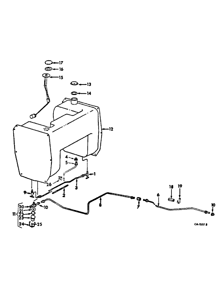 Схема запчастей Case IH 454 - (12-03) - POWER, FUEL TANK AND PIPING, GASOLINE ENGINE TRACTORS Power