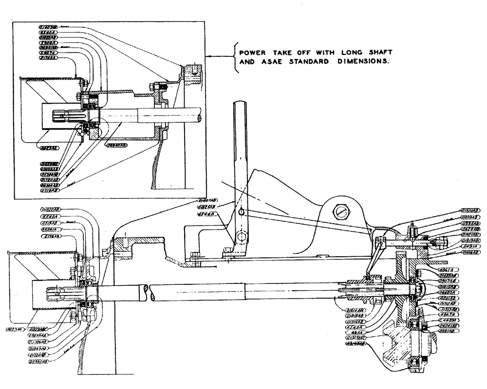 Схема запчастей Case IH L-SERIES - (081) - POWER TAKE-OFF ASSEMBLY (TRACTOR NO. 4300000 AND AFTER) (06) - POWER TRAIN