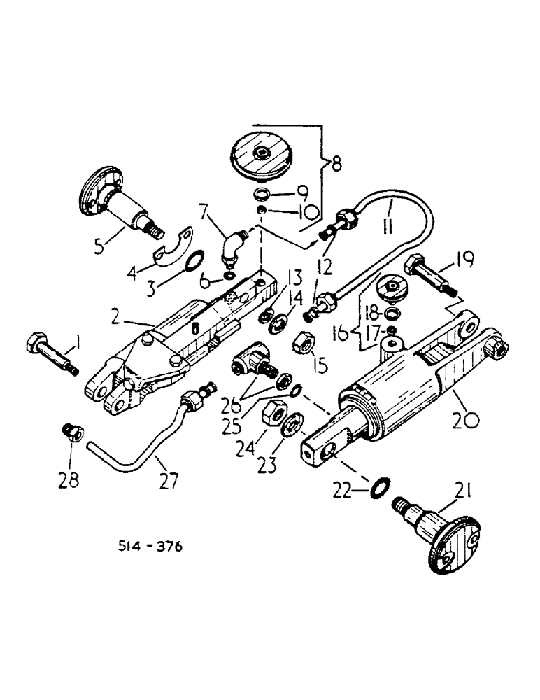 Схема запчастей Case IH 2400 - (07-11) - MOTOR AND PUMP SERVO CYLINDER W/CONNECTIONS (04) - Drive Train