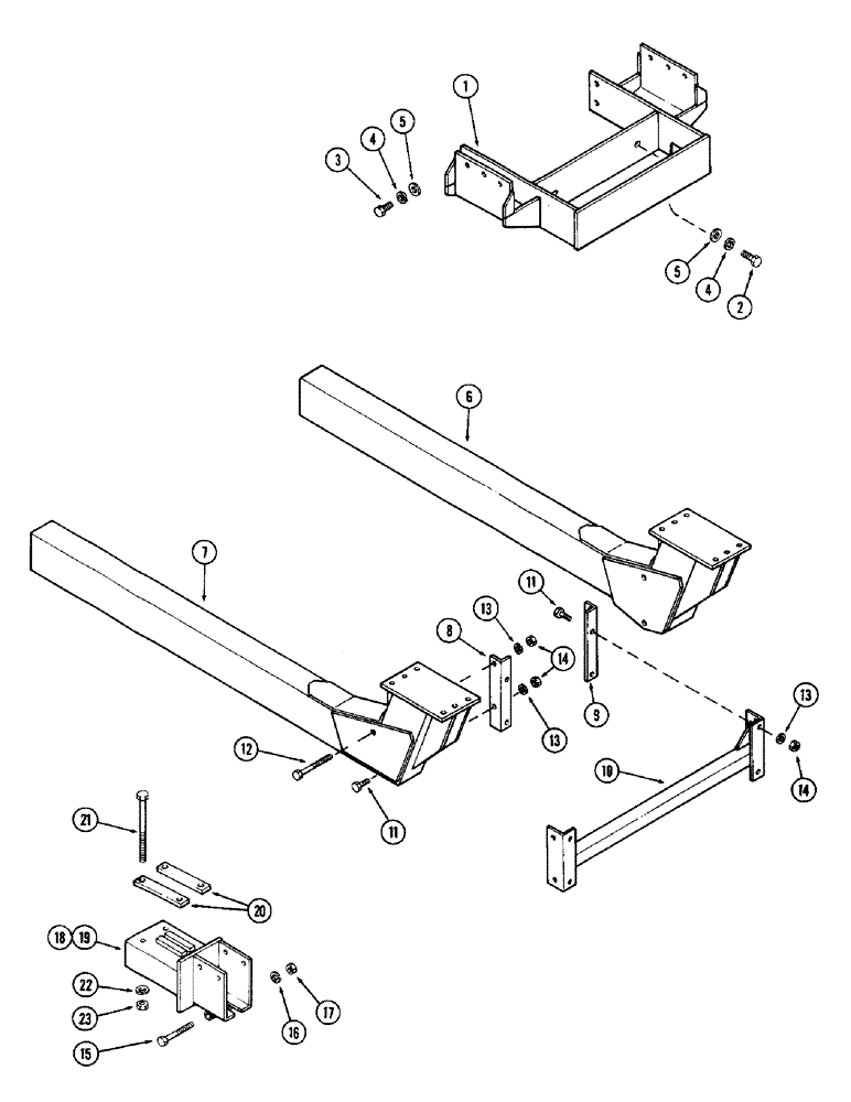 Схема запчастей Case IH 90 - (09C) - MOUNTING BRACKETS, 1270 AND 1370 TRACTORS (82) - FRONT LOADER & BUCKET