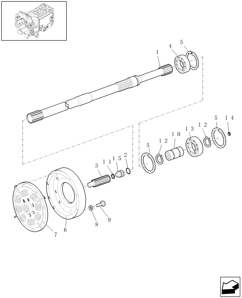 Схема запчастей Case IH PUMA 165 - (1.25.3) - CLUTCH, PTO (03) - TRANSMISSION