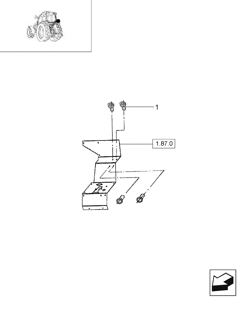 Схема запчастей Case IH JX65 - (1.92.0[51]) - CAB - TRAILER BRAKE LEVER - PLUGS (10) - OPERATORS PLATFORM/CAB