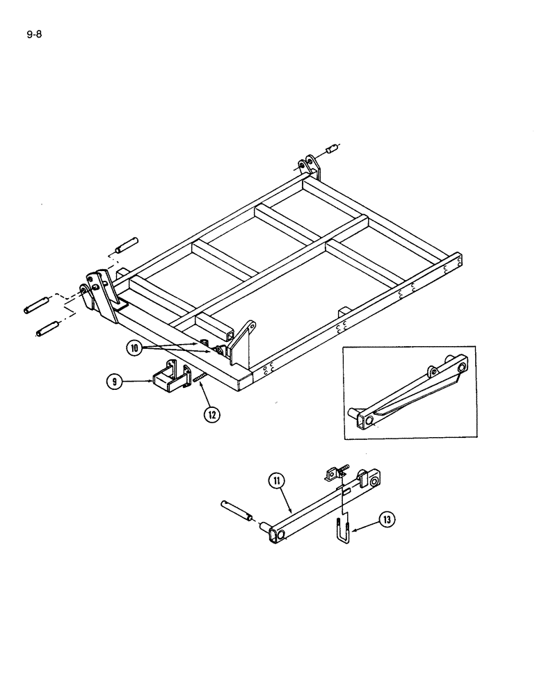 Схема запчастей Case IH 365 - (9-08) - WING FRAMES, FOLDING (09) - CHASSIS/ATTACHMENTS