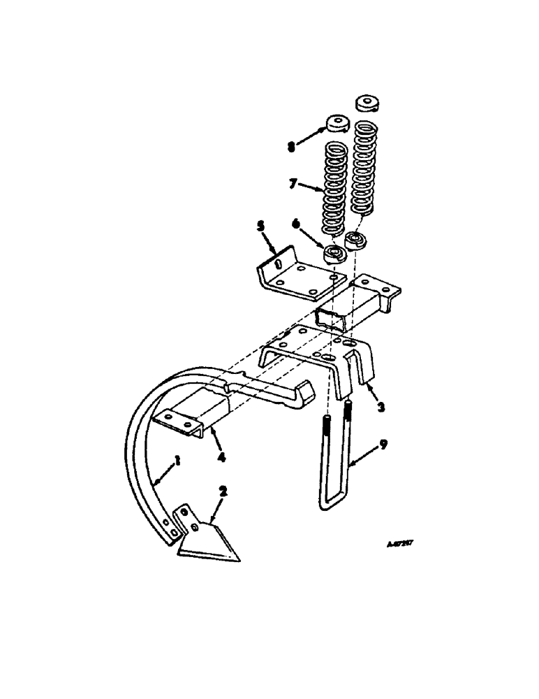 Схема запчастей Case IH 500 - (Q-13[A]) - CENTER TOOTH W/8-1/4 IN. SWEEP 
