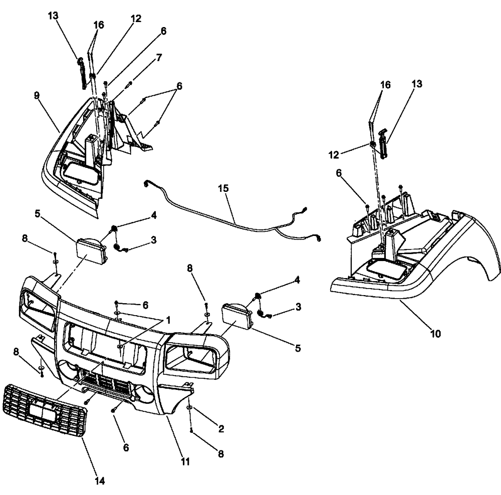 Схема запчастей Case IH SCOUT XL - (90.116.01) - FASCIA AND FENDERS (90) - PLATFORM, CAB, BODYWORK AND DECALS