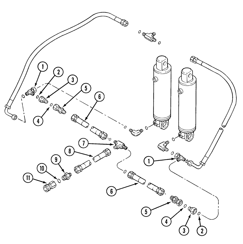Схема запчастей Case IH 1220 - (35.850.05) - ASSIST WHEEL HYDRAULIC ATTACHMENT KIT, MX180 - MX270 MAXXUM TRACTORS - DISCONTINUED (35) - HYDRAULIC SYSTEMS