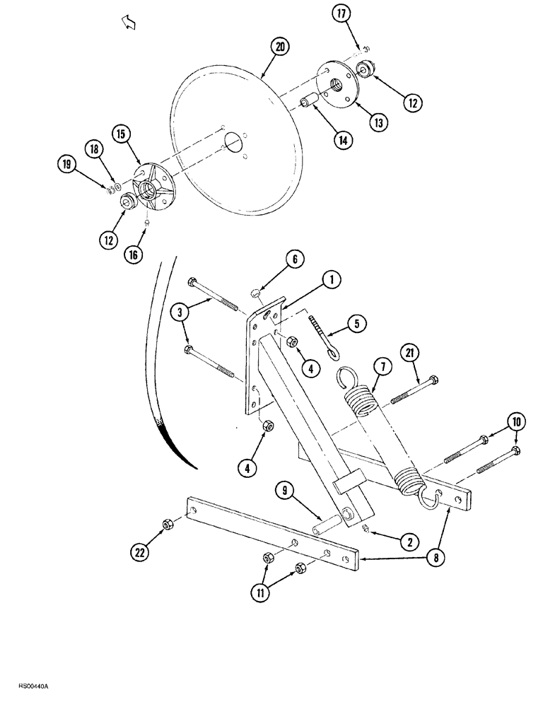 Схема запчастей Case IH 1820 - (09-038) - ROLLING GUIDE FIN - FLEXIBLE 