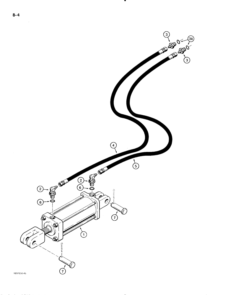 Схема запчастей Case IH 475 - (8-04) - TRANSPORT LIFT HYDRAULIC CIRCUIT, HOSES WITH FEMALE ENDS (08) - HYDRAULICS