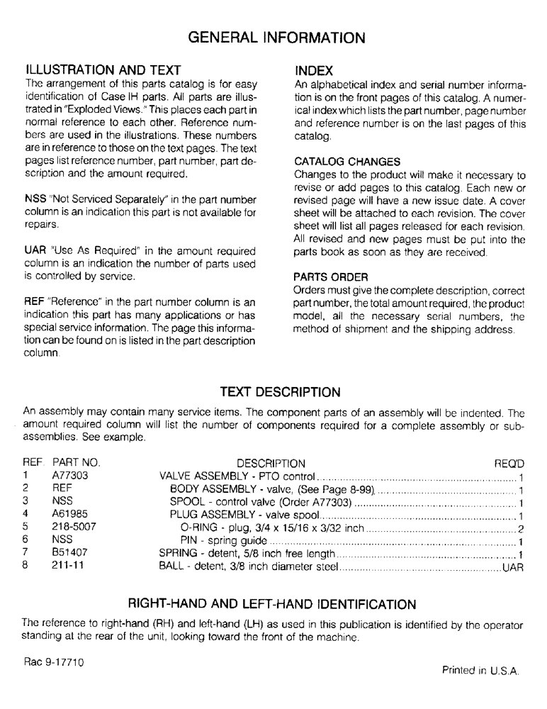 Схема запчастей Case IH 72MS - (34) - GENERAL INFORMATION 