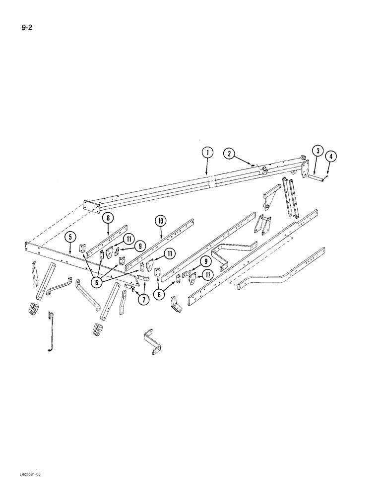 Схема запчастей Case IH 770 - (9-02) - MAIN FRAME 