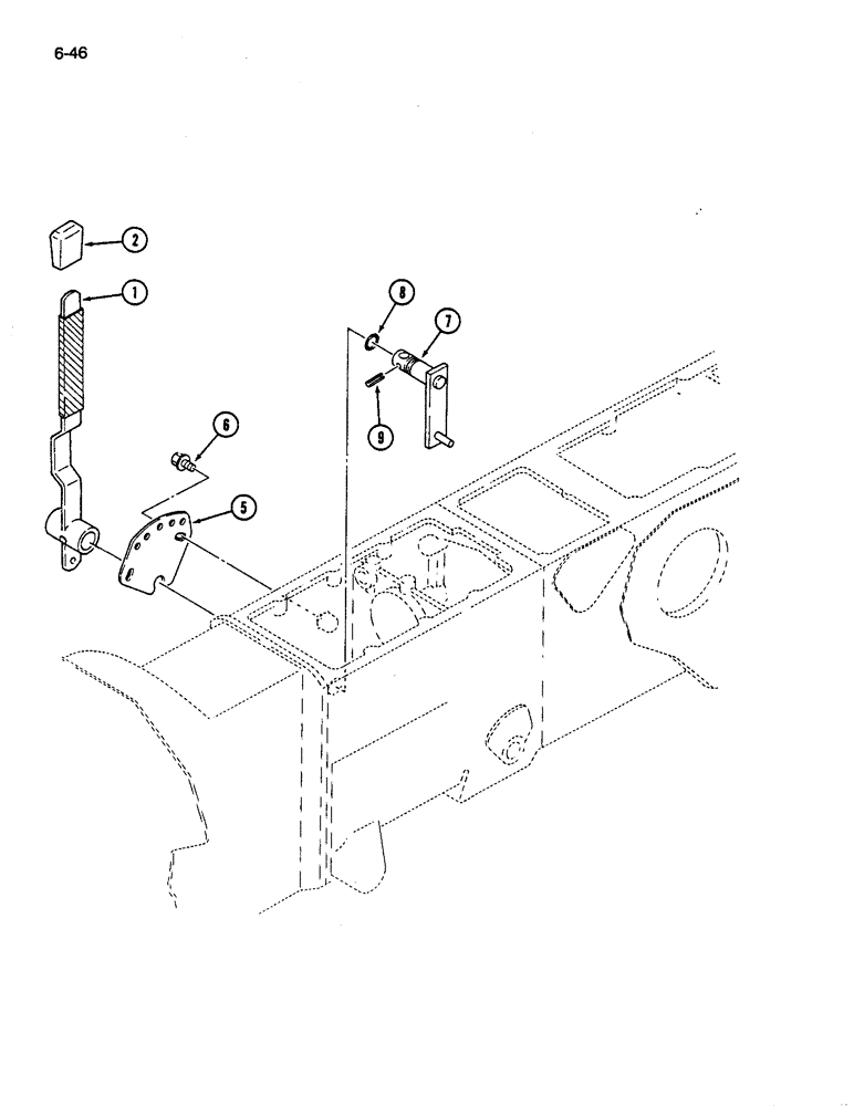 Схема запчастей Case IH 245 - (6-46) - POWER TAKEOFF CONTROLS (06) - POWER TRAIN