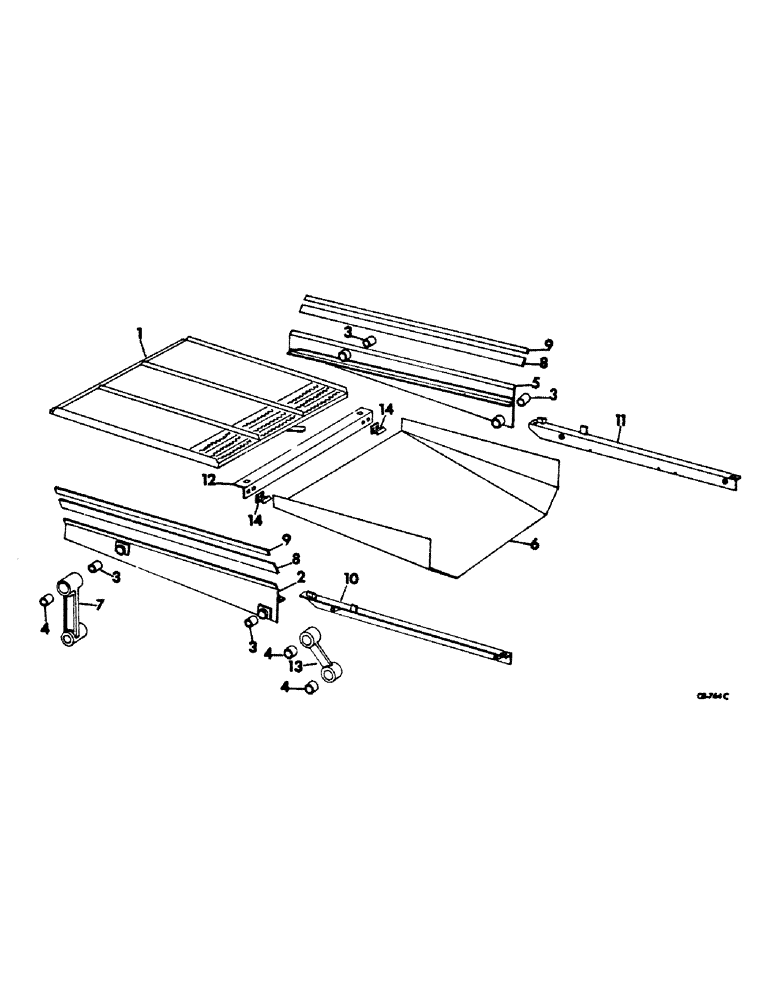 Схема запчастей Case IH 914 - (23-10) - GRAIN PAN SHOE AND SHOE SIEVE, SHOE AND SHOE SIEVE Grain Pan, Shoe & Shoe Sieve