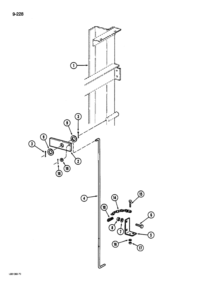 Схема запчастей Case IH 1844 - (9-228) - REAR BASKET LOCK (16) - BASKET