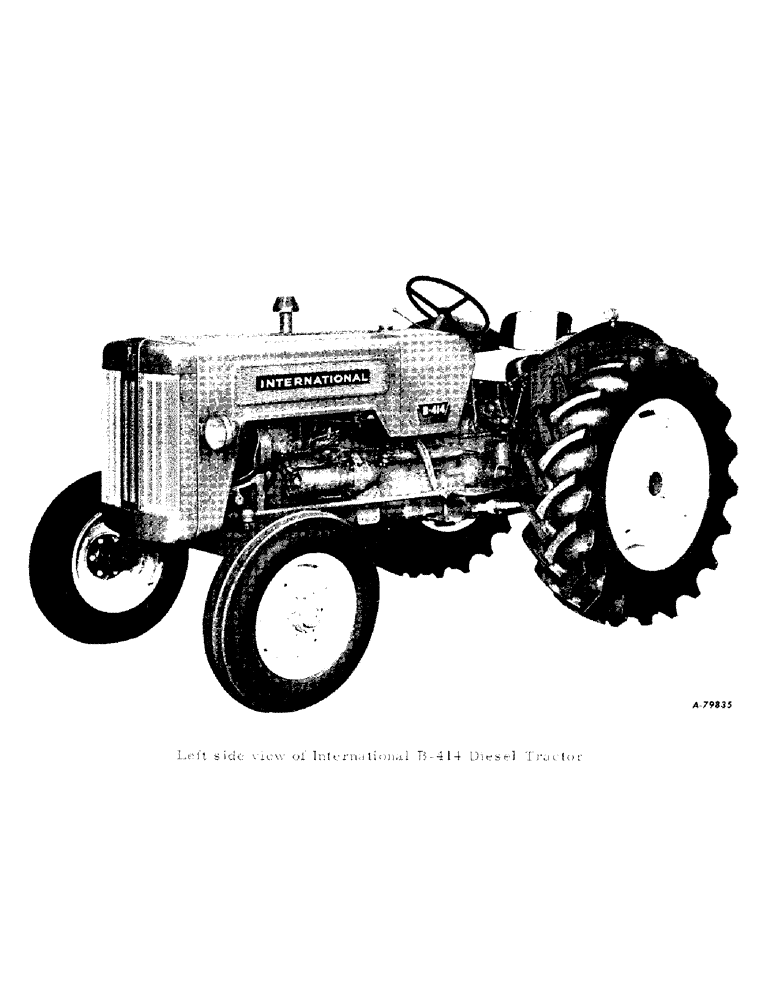 Схема запчастей Case IH B414 - (005) - LEFT SIDE VIEW OF INTERNATIONAL B-414 DIESEL TRACTOR (00) - GENERAL