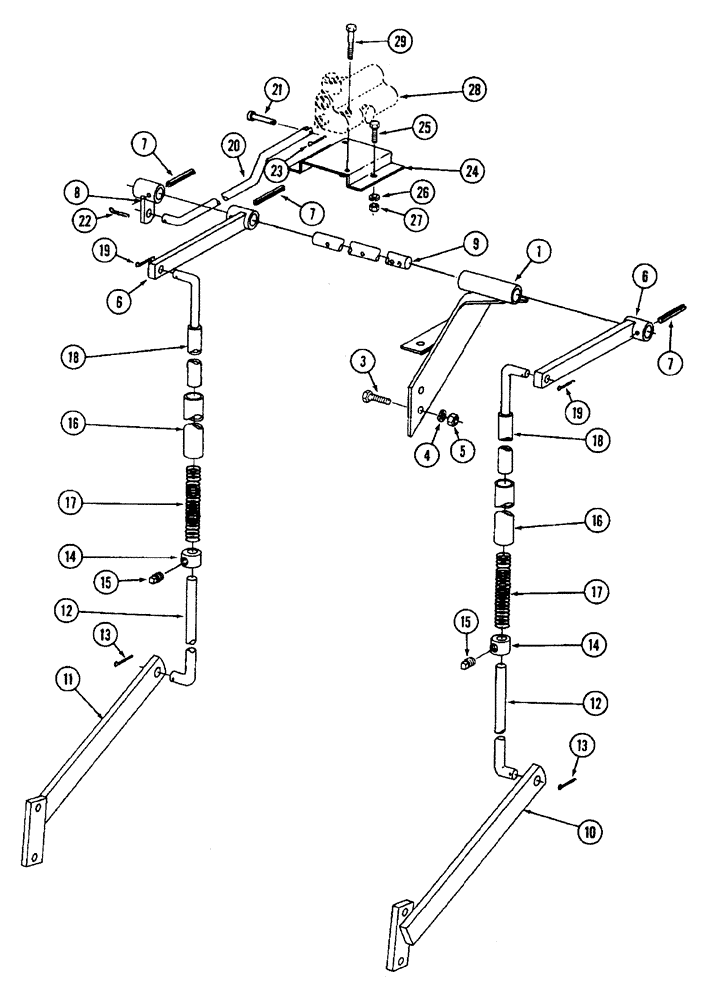 Схема запчастей Case IH 1844 - (9A-078) - HEIGHT CONTROL LINKAGE, 1844 COTTON PICKER (13) - PICKING SYSTEM