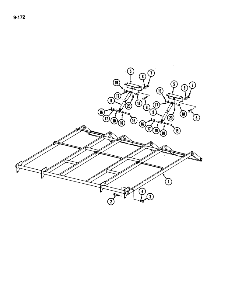 Схема запчастей Case IH 1844 - (9-172) - BASKET COMPACTOR, 1844 COTTON PICKER (15) - HANDLING SYSTEM