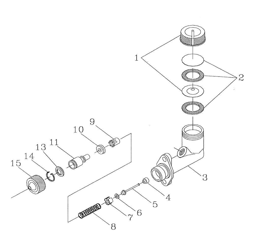 Схема запчастей Case IH 7700 - (A09[07]) - BRAKE MASTER CYLINDER Mainframe & Functioning Components