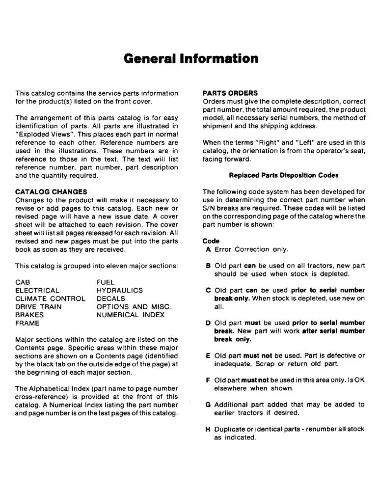 Схема запчастей Case IH STEIGER - (00-01A) - GENERAL INFORMATION (00) - GENERAL