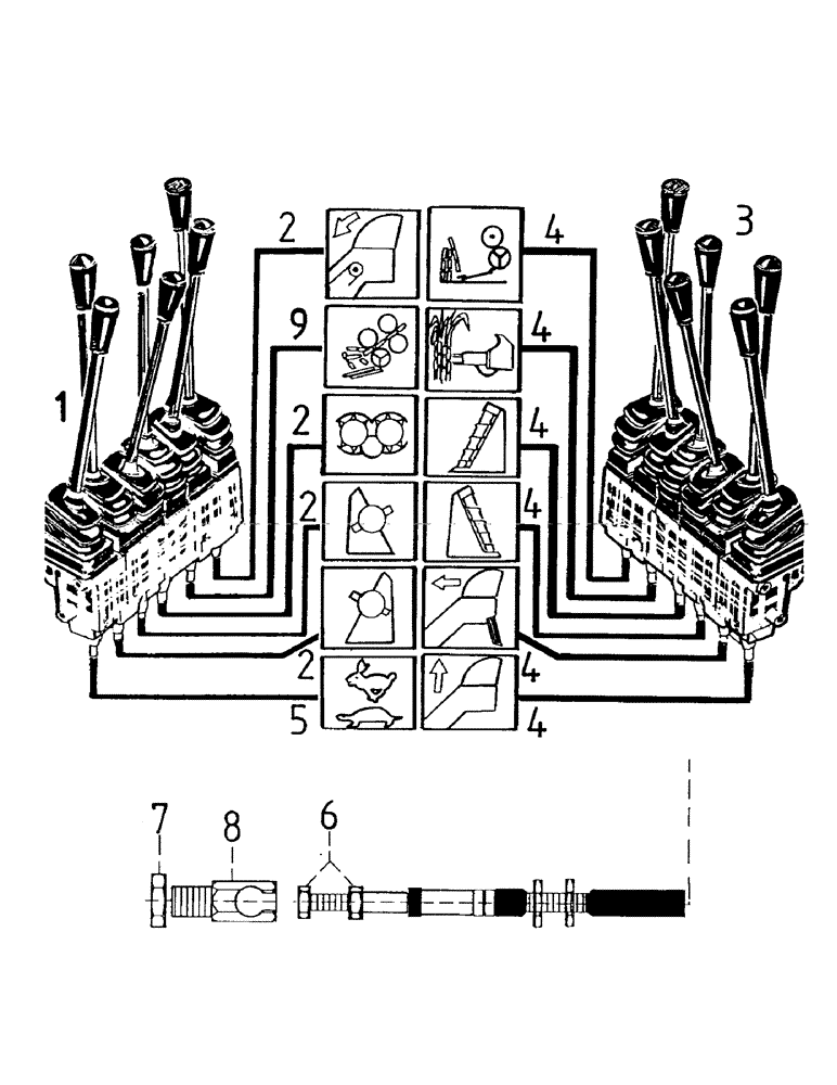 Схема запчастей Case IH 7000 - (G01-09) - LEG BASE CUTTER, HAND CONTROLS Leg Base Cutter