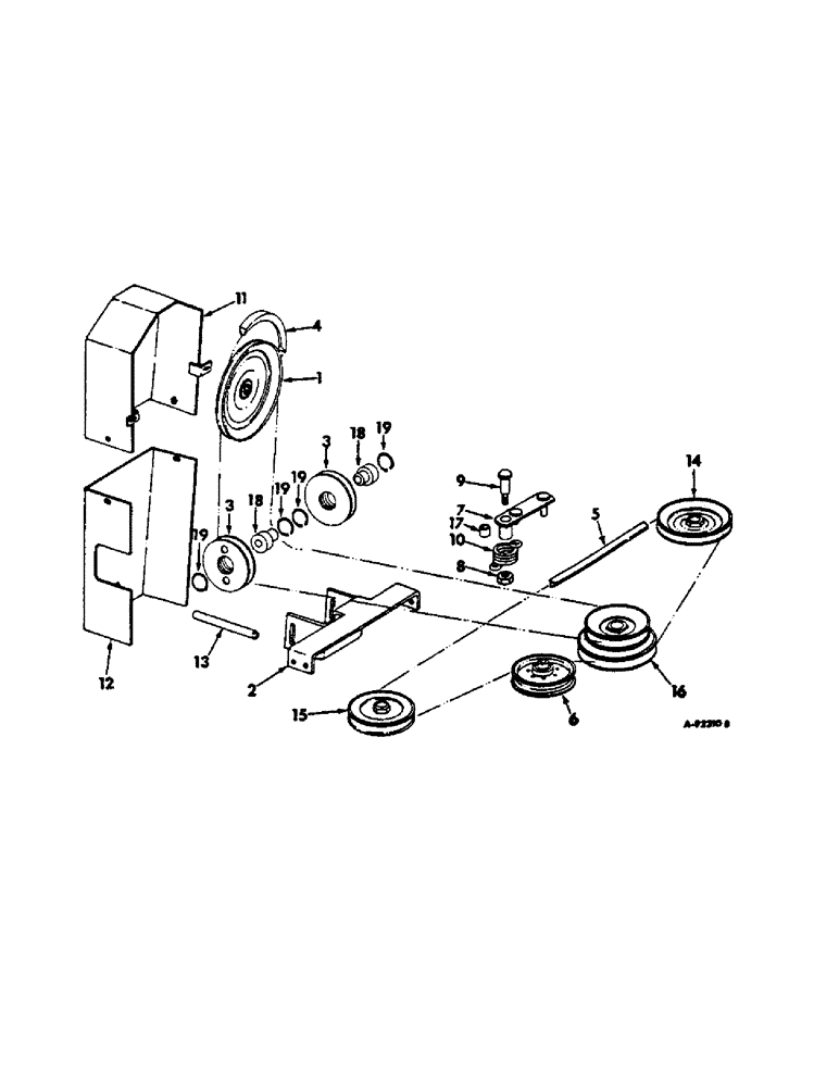 Схема запчастей Case IH INTERNATIONAL - (E-10) - 60 IN. ROTARY MOWER, MOWER DRIVE AND CONNECTIONS 