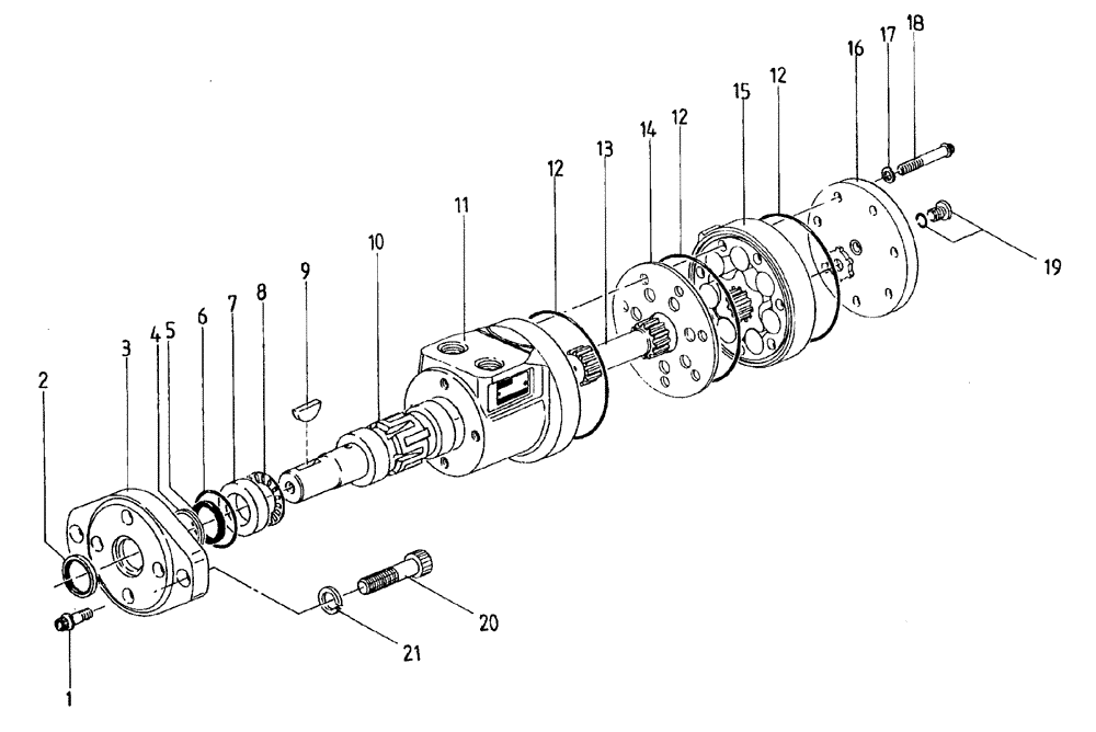 Схема запчастей Case IH 7700 - (B02[07]) - HYDRAULIC MOTOR, TOPPER SEVERING, S CHAR-LYNN 010 Hydraulic Components & Circuits