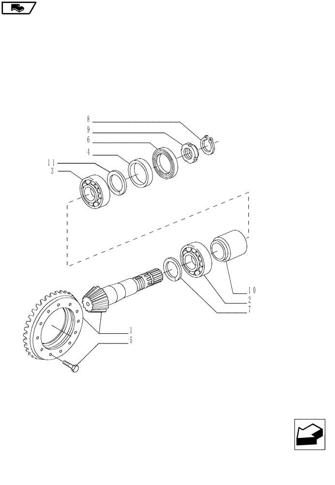 Схема запчастей Case IH MAGNUM 190 - (25.102.01[03]) - DIFFERENTIAL, MFD 12-BOLT CLASS 4 AXLE - BSN ZBRH03333 (25) - FRONT AXLE SYSTEM