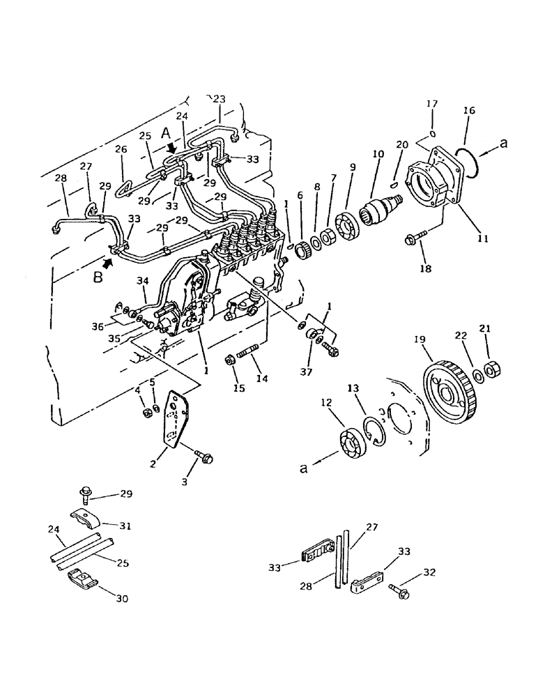 Схема запчастей Case IH 7000 - (C01-30) - ENGINE, FUEL INJECTION PUMP Engine & Engine Attachments