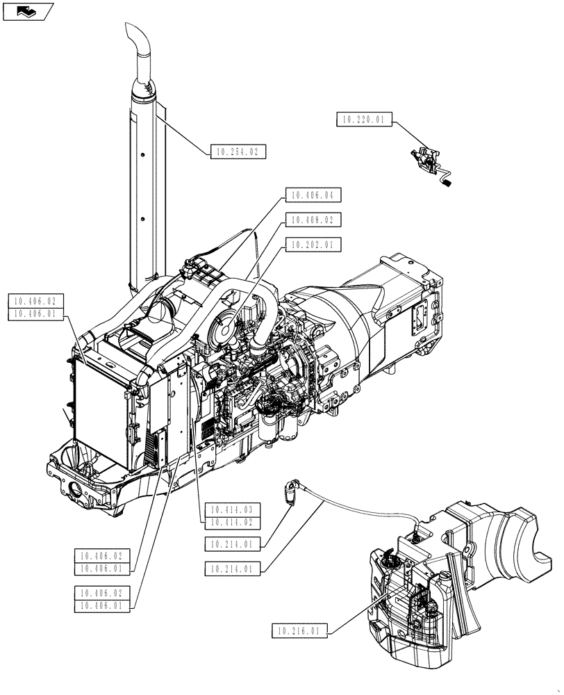Схема запчастей Case IH PUMA 160 - (10.000.00[01]) - PICTORIAL INDEX - ENGINE (10) - ENGINE