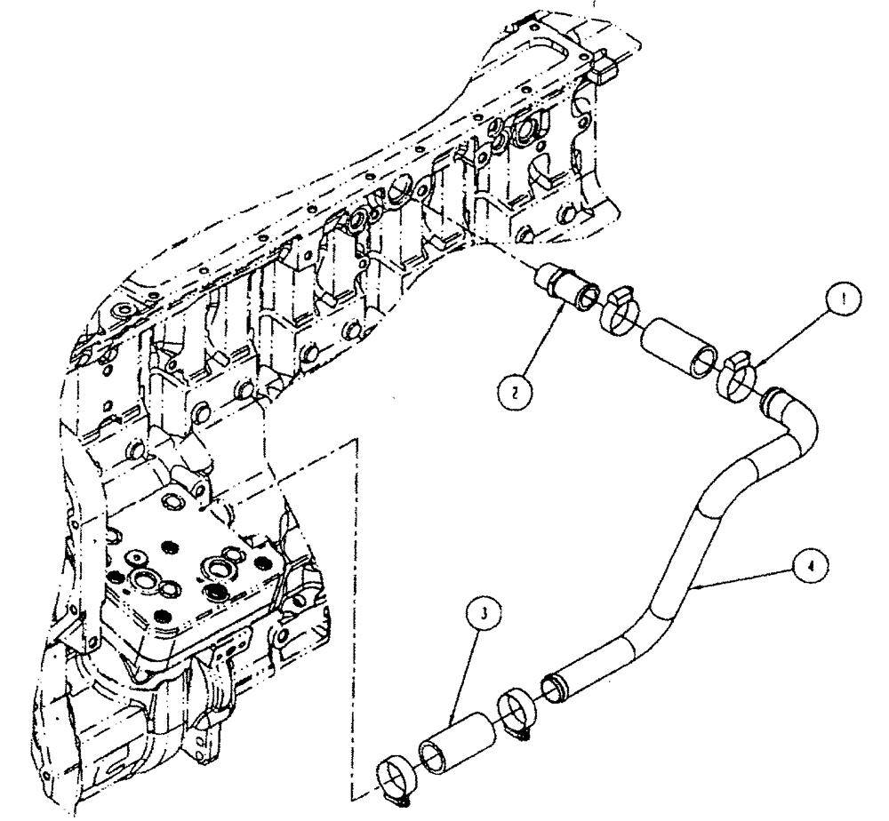 Схема запчастей Case IH FLX3510 - (02-008) - COMPRESSOR AIR INLET ARRANGEMENT (01) - ENGINE