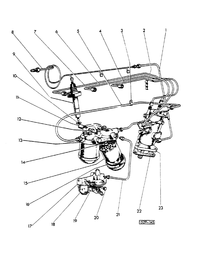 Схема запчастей Case IH 1529 - (058) - INJECTION PUMP AND FUEL SYSTEM (10) - ENGINE