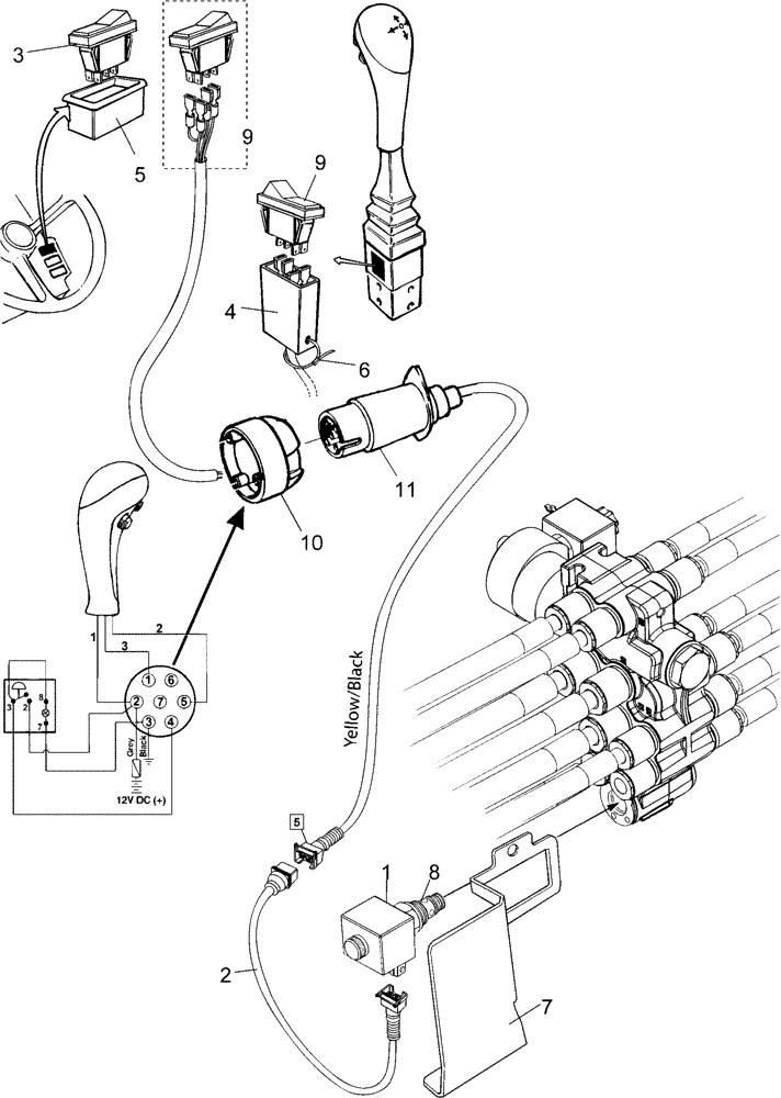 Схема запчастей Case IH L730 - (55.010.AG[02]) - SOFT RIDE, ELECTRIC SHUT - OFF (55) - ELECTRICAL SYSTEMS