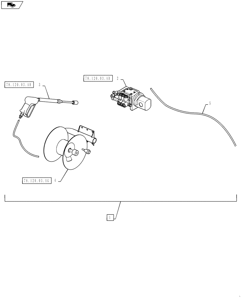 Схема запчастей Case IH 610 - (78.120.03.AC) - PRESSURE WASHER ASSEMBLY (78) - SPRAYING