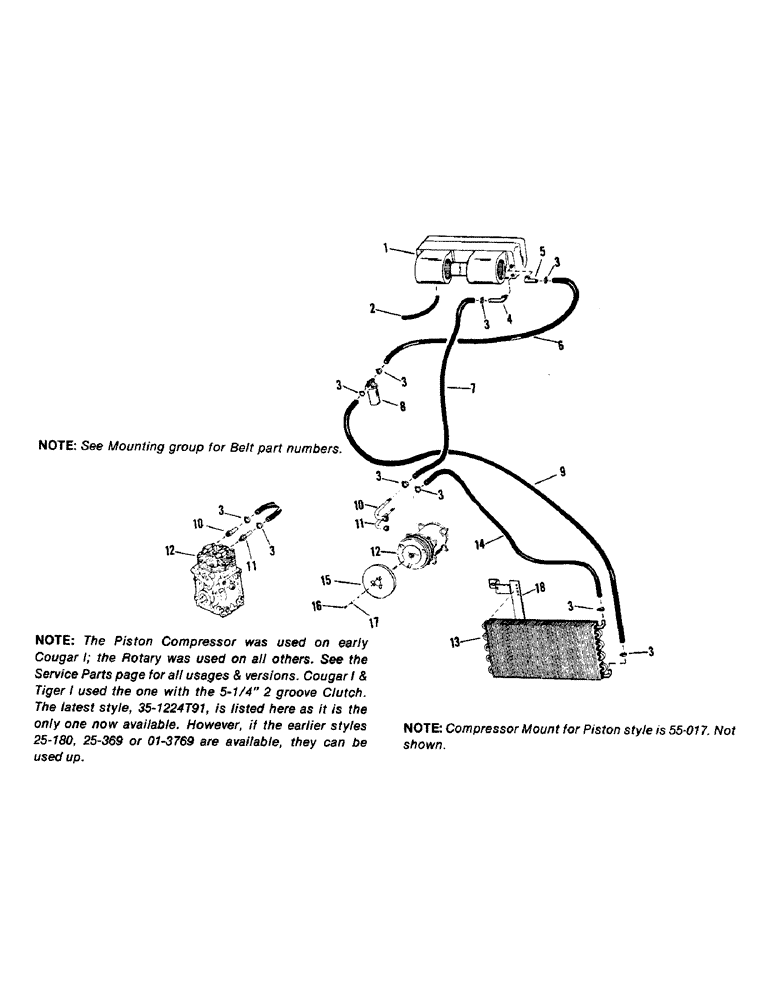 Схема запчастей Case IH STEIGER - (03-01) - AIR CONDITIONING INSTALLATION, SERIES I (03) - Climate Control