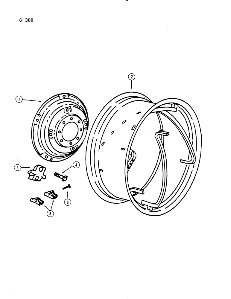Схема запчастей Case IH 485 - (6-300) - POWER ADJUSTED REAR WHEELS (06) - POWER TRAIN