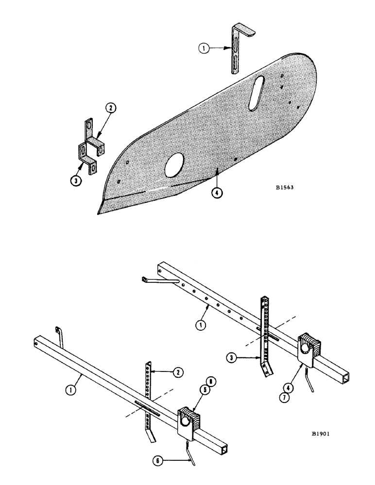 Схема запчастей Case IH 1060 - (014) - REEL AND AUGER GUARD (58) - ATTACHMENTS/HEADERS