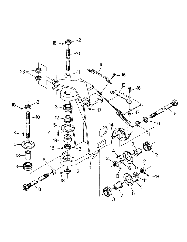 Схема запчастей Case IH KM-325 - (06-04) - CENTER YOKE (12) - FRAME