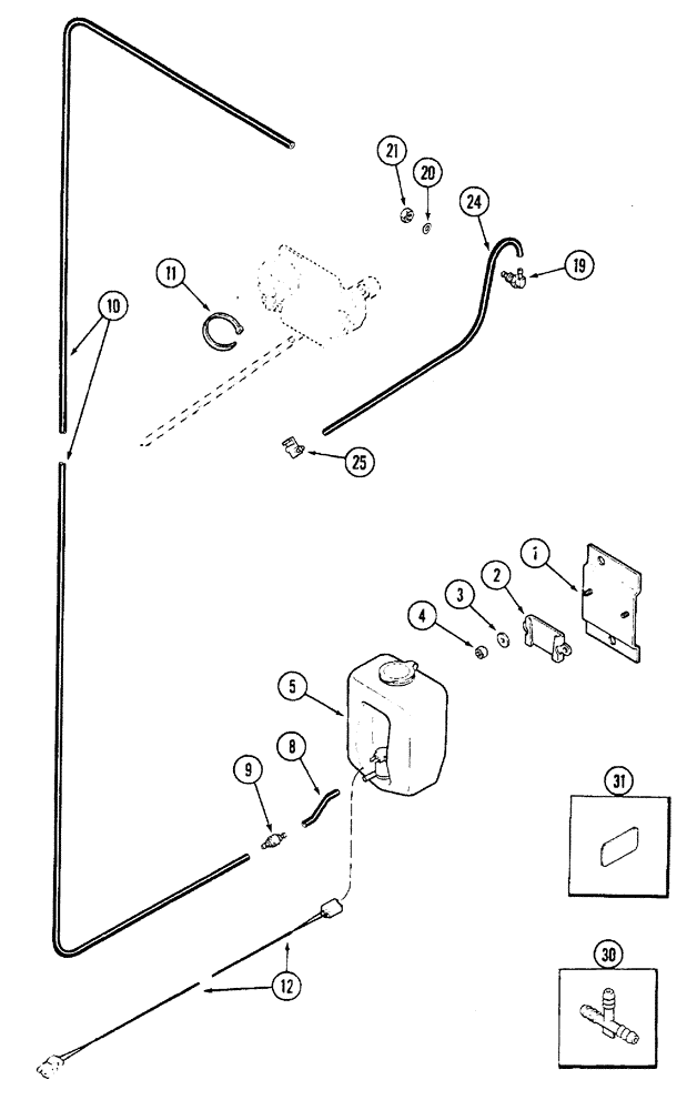 Схема запчастей Case IH 7240 - (4-050) - WINDSHIELD WASHER (04) - ELECTRICAL SYSTEMS