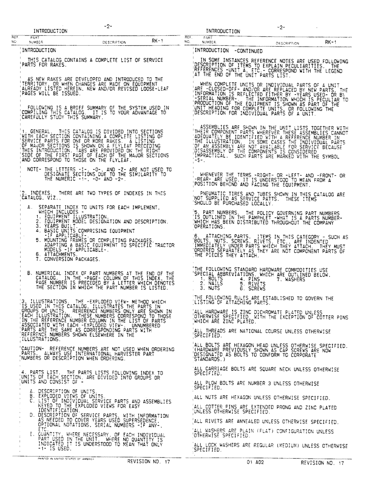 Схема запчастей Case IH 35 - (2) - INTRODUCTION 