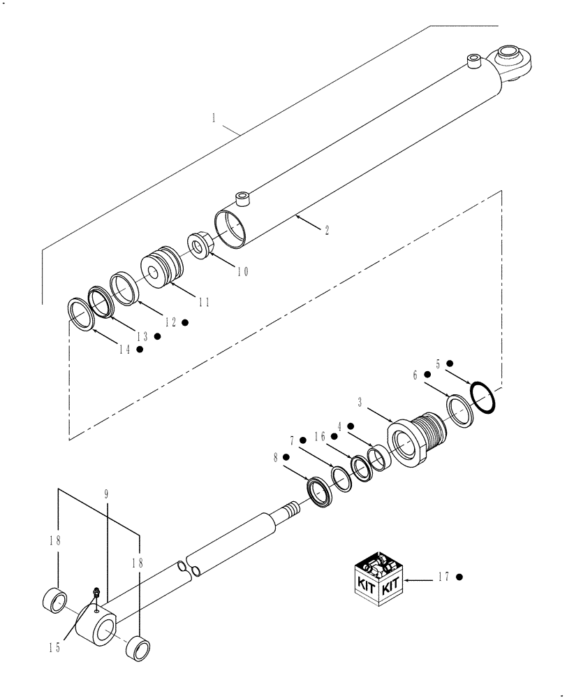 Схема запчастей Case IH WD1203 - (09.02[3]) - HYDRAULIC CYLINDER, HEADER LIFT, 2.75 X 10.50 (09) - HEADER LIFT LINKAGE