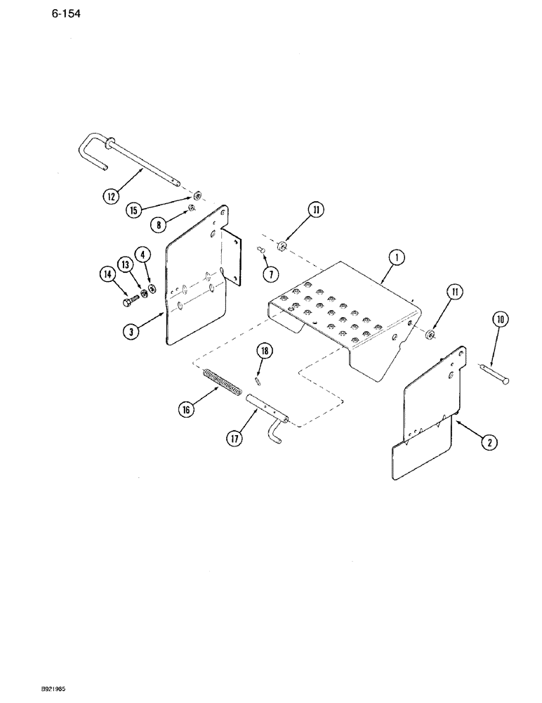 Схема запчастей Case IH 7120 - (6-154) - PTO SHIELD, P.I.N. JJA0020937 AND AFTER (06) - POWER TRAIN