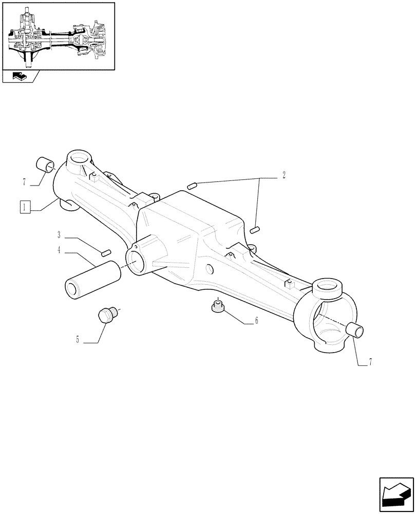 Схема запчастей Case IH PUMA 155 - (1.40.5/01) - (CL.4) FRONT AXLE W/MULTI-PLATE DIFF. LOCK, ST. SENSOR AND BRAKES - BOX (VAR.330426) (04) - FRONT AXLE & STEERING