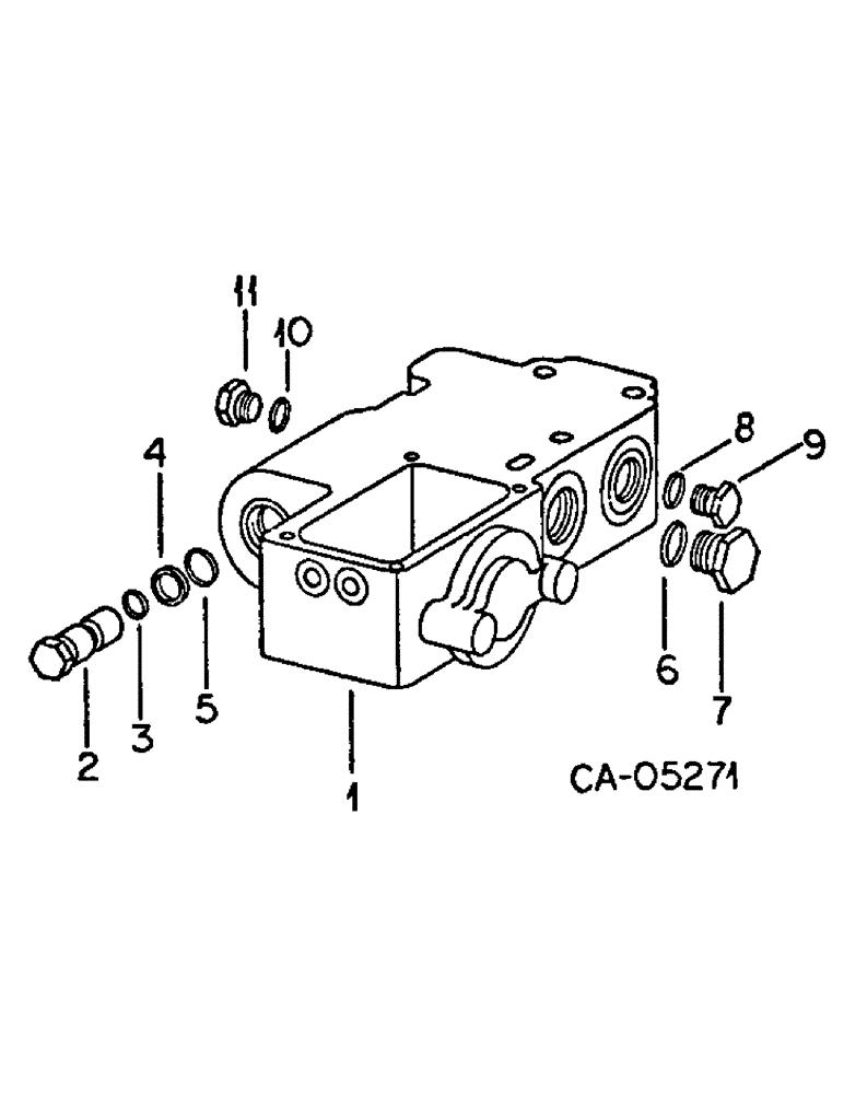 Схема запчастей Case IH 3688HC - (10-10) - HYDRAULICS, RELIEF VALVE MANIFOLD, 3088, 3288 AND 3688HC TRACTORS WITHOUT DRAFT CONTROL (07) - HYDRAULICS